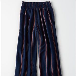 American Eagle Smocked Waist Striped Culottes XL